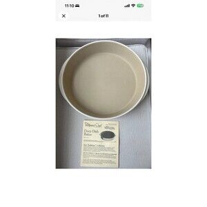 Pampered Chef New Traditions Family Heritage 11" Deep Dish Baker Stoneware Ivory